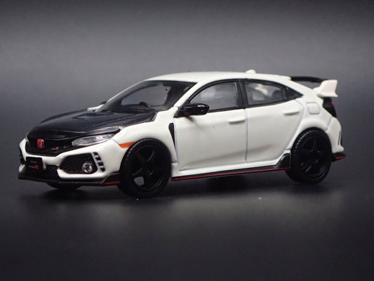 2017-2021 HONDA CIVIC TYPE R FK8 WHITE 1:64 SCALE COLLECTIBLE DIECAST MODEL CAR
