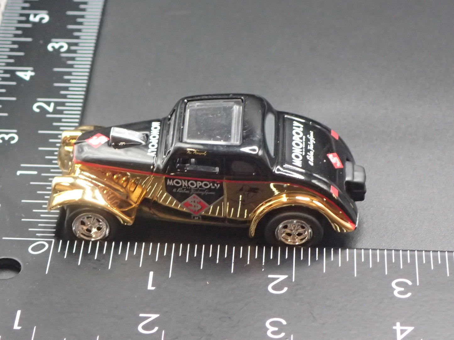 1933 33 WILLYS GASSER W MONOPOLY GOLD 1:64 SCALE COLLECTIBLE DIECAST MODEL CAR