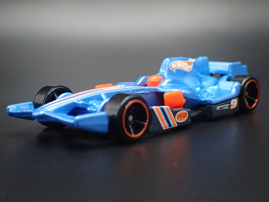 F1 RACER BLUE 1:64 SCALE COLLECTIBLE DIORAMA DIECAST MODEL CAR-Burning Rubber Toy Company