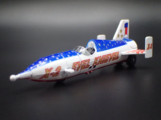 EVEL KNIEVEL'S CUSTOM SNAKE RIVER CANYON X2 SKY CYCLE 1:64 SCALE DIECAST MODEL CAR-Burning Rubber Toy Company