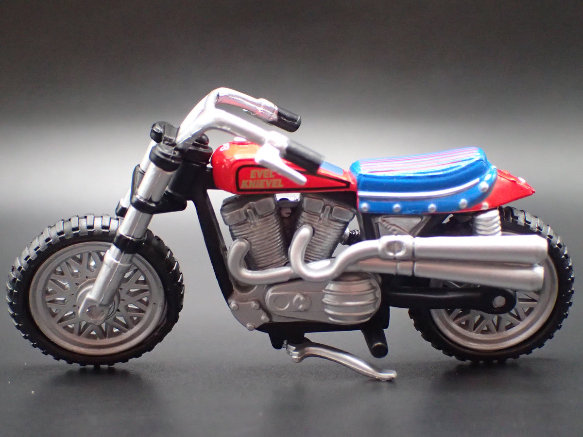 EVEL KNIEVEL'S CUSTOM STUNTCYCLE 1:64 SCALE COLLECTIBLE DIECAST MODEL CAR