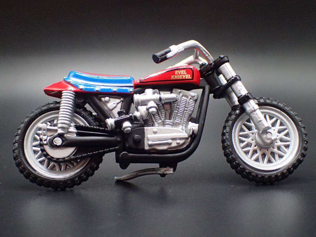 EVEL KNIEVEL'S CUSTOM STUNTCYCLE 1:64 SCALE COLLECTIBLE DIECAST MODEL CAR