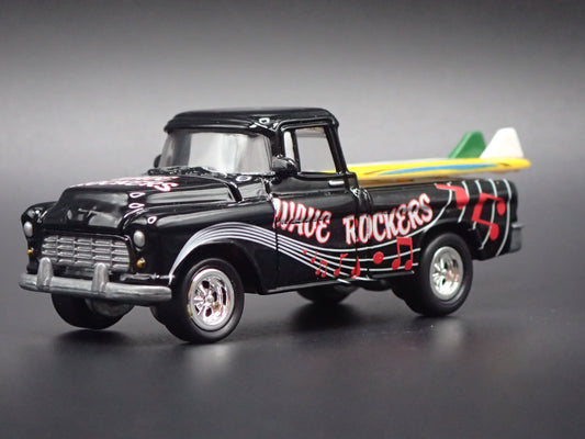 1955 55 CHEVY CHEVROLET CAMEO PICKUP TRUCK SURFING 1:64 SCALE DIECAST MODEL CAR