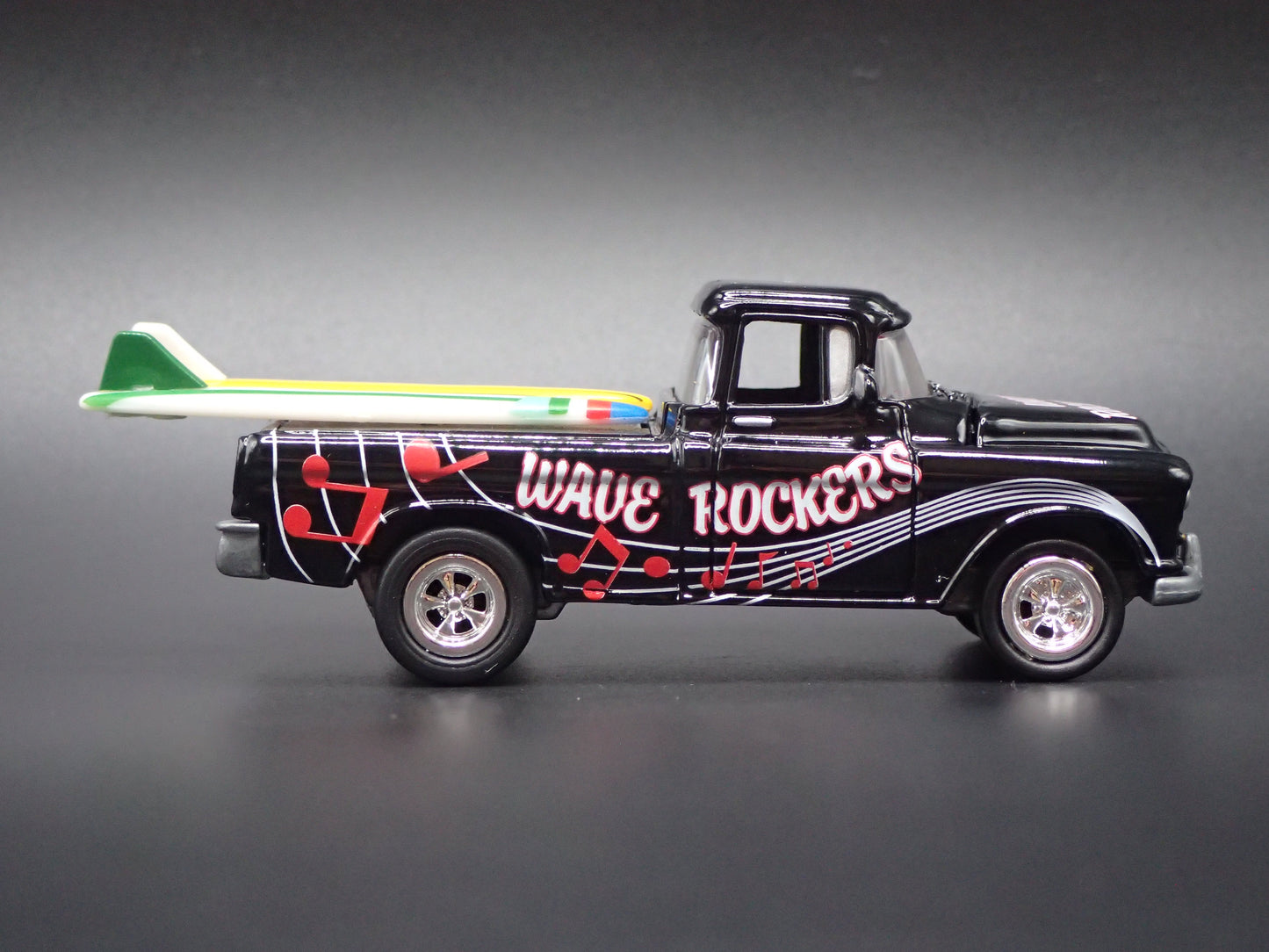 1955 55 CHEVY CHEVROLET CAMEO PICKUP TRUCK SURFING 1:64 SCALE DIECAST MODEL CAR