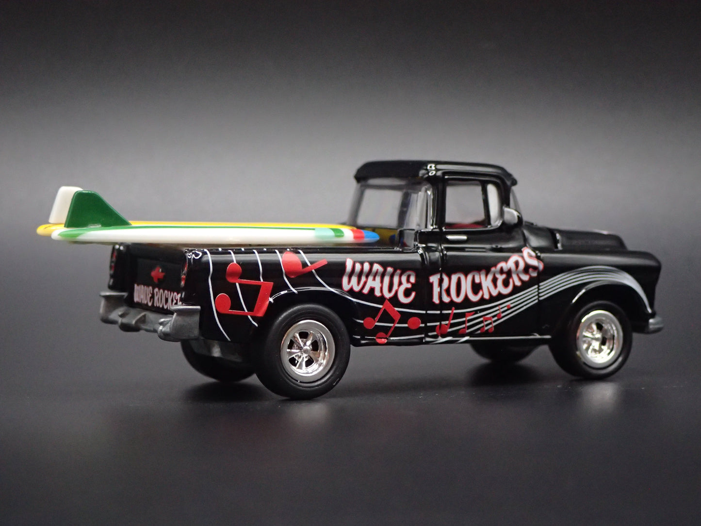 1955 55 CHEVY CHEVROLET CAMEO PICKUP TRUCK SURFING 1:64 SCALE DIECAST MODEL CAR