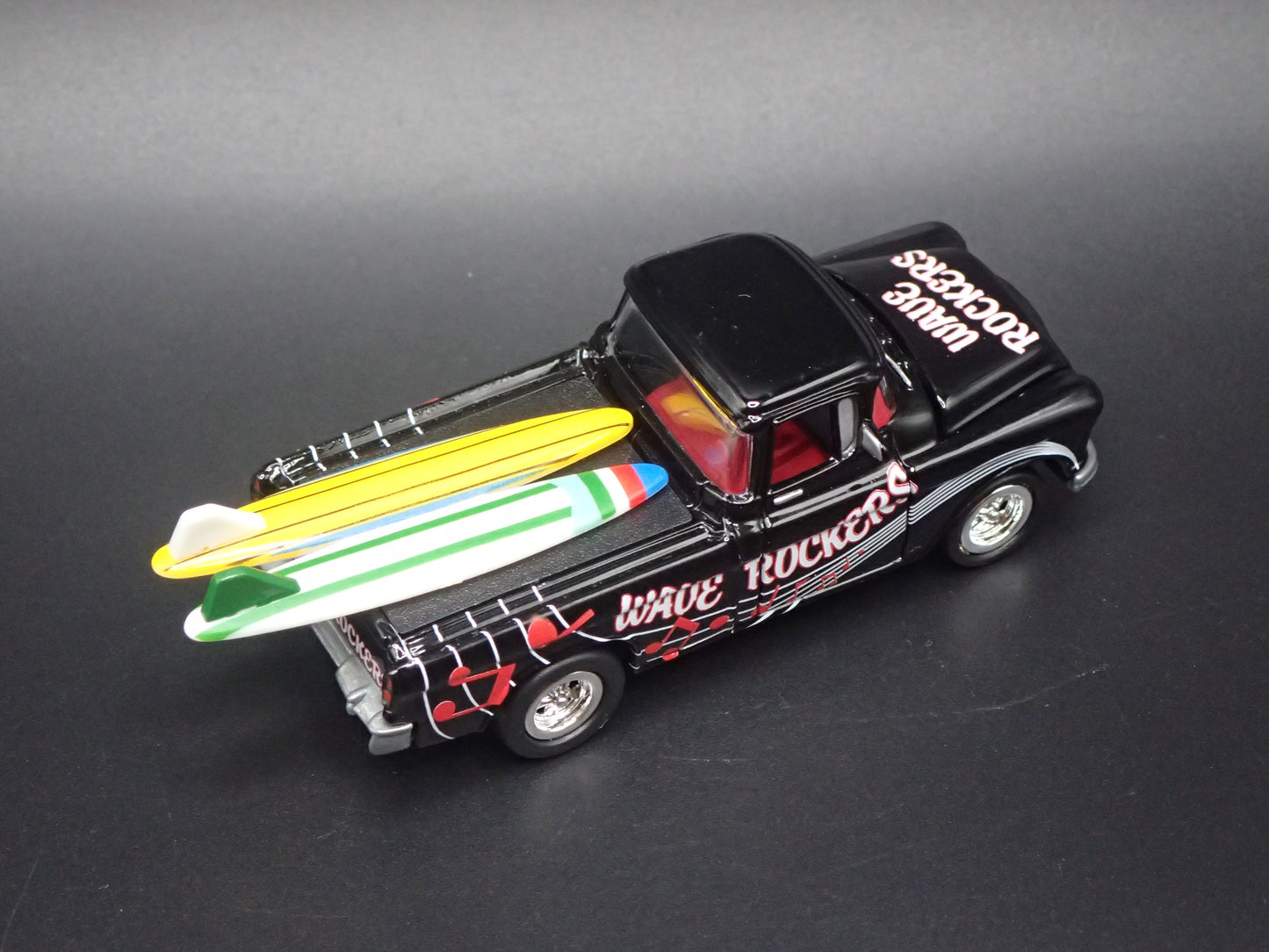 1955 55 CHEVY CHEVROLET CAMEO PICKUP TRUCK SURFING 1:64 SCALE DIECAST MODEL CAR