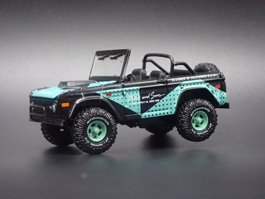 1966 66 FORD BRONCO 4X4 MAUI & SONS 1:64 SCALE DIORAMA DIECAST MODEL CAR