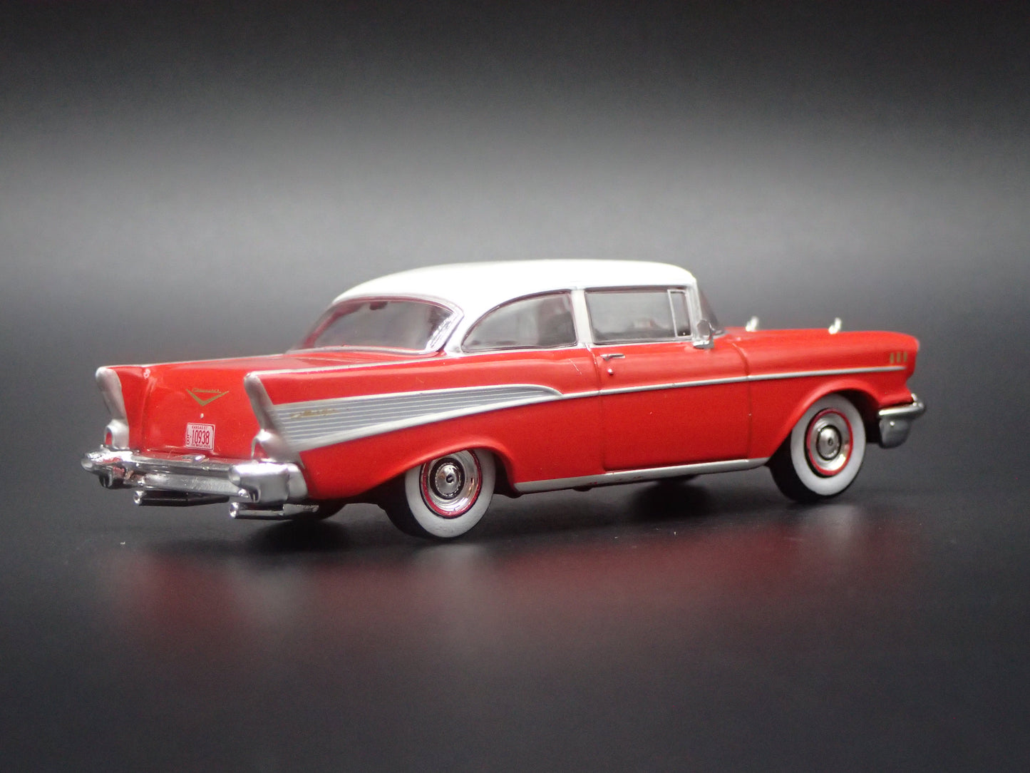 1957 57 CHEVY CHEVROLET BEL AIR SEDAN RED 1:64 SCALE DIECAST MODEL CAR