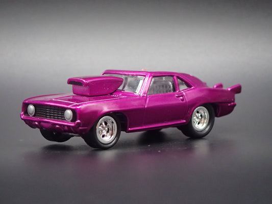 1971 71 PONTIAC GTO NHRA PRO STREET PURPLE 1:64 SCALE DIORAMA DIECAST MODEL CAR
