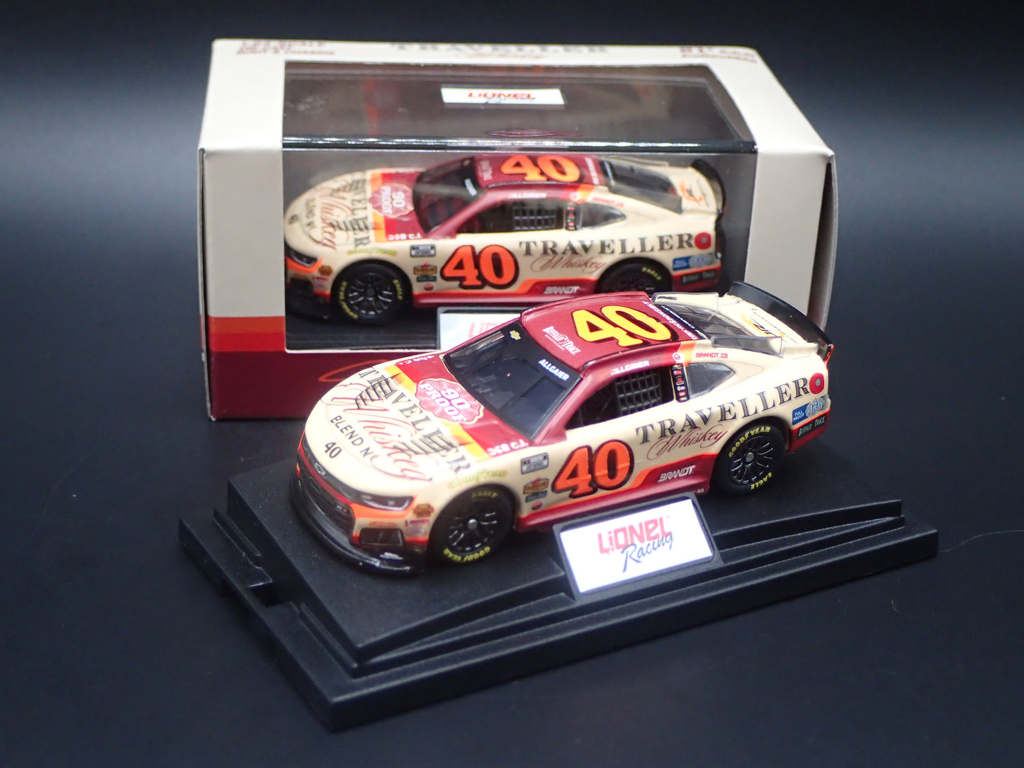 2025 CHEVY 40 JUSTIN ALLGAIER TRAVELLER WHISKEY NASCAR 1:64 SCALE DIECAST CAR