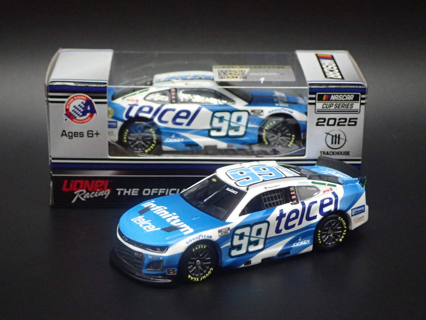 2025 25 CHEVY CHEVROLET 99 DANIEL SUAREZ TELCEL NASCAR 1:64 DIECAST MODEL CAR