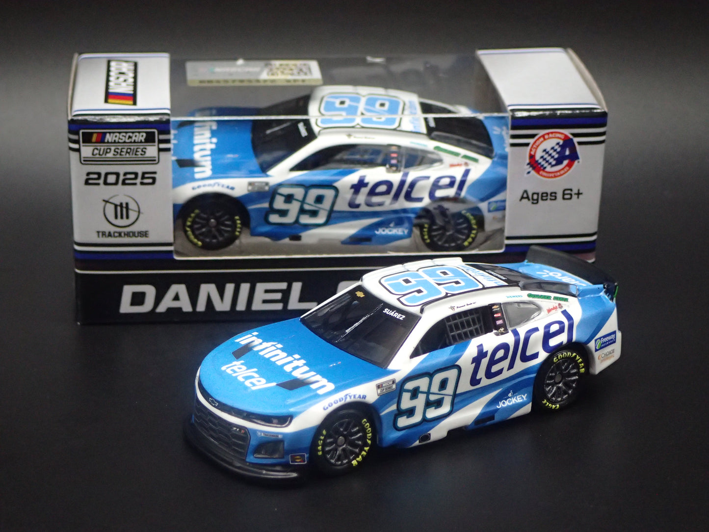 2025 25 CHEVY CHEVROLET 99 DANIEL SUAREZ TELCEL NASCAR 1:64 DIECAST MODEL CAR