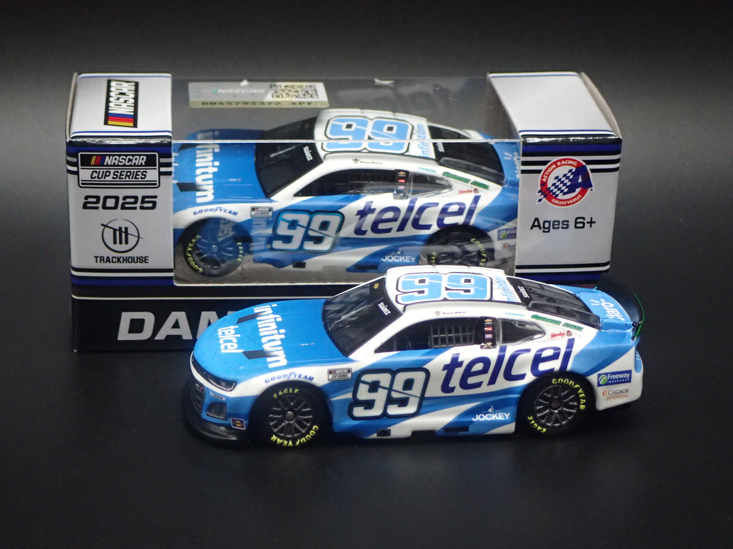 2025 25 CHEVY CHEVROLET 99 DANIEL SUAREZ TELCEL NASCAR 1:64 DIECAST MODEL CAR