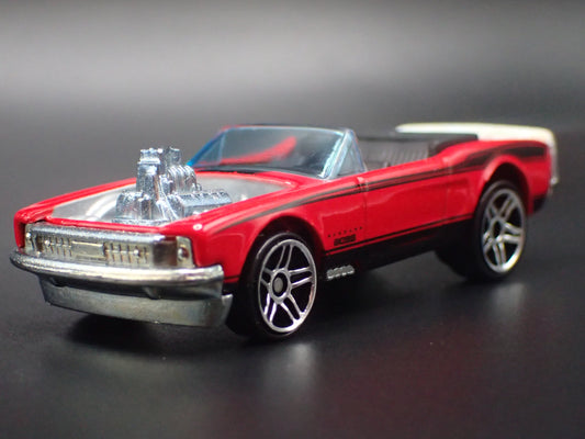 1968 68 FORD MUSTANG CUSTOM CONVERTIBLE RED 1:64 SCALE DIECAST MODEL CAR-Burning Rubber Toy Company
