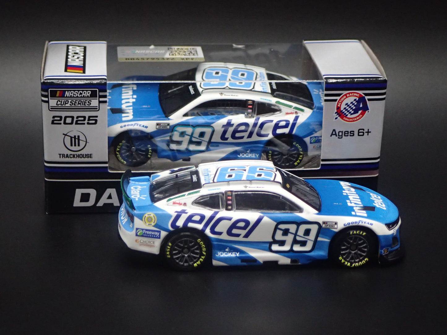 2025 25 CHEVY CHEVROLET 99 DANIEL SUAREZ TELCEL NASCAR 1:64 DIECAST MODEL CAR