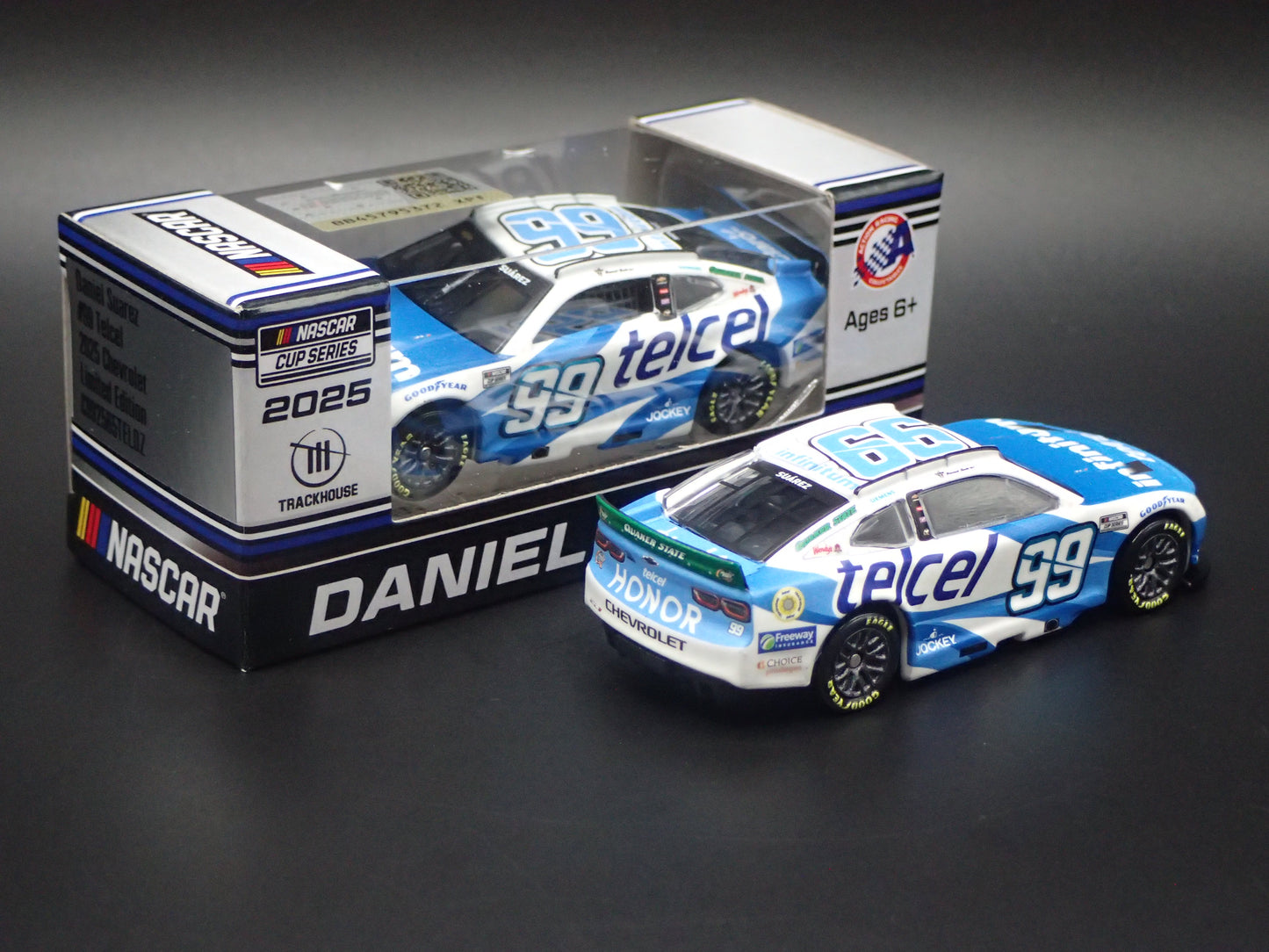 2025 25 CHEVY CHEVROLET 99 DANIEL SUAREZ TELCEL NASCAR 1:64 DIECAST MODEL CAR