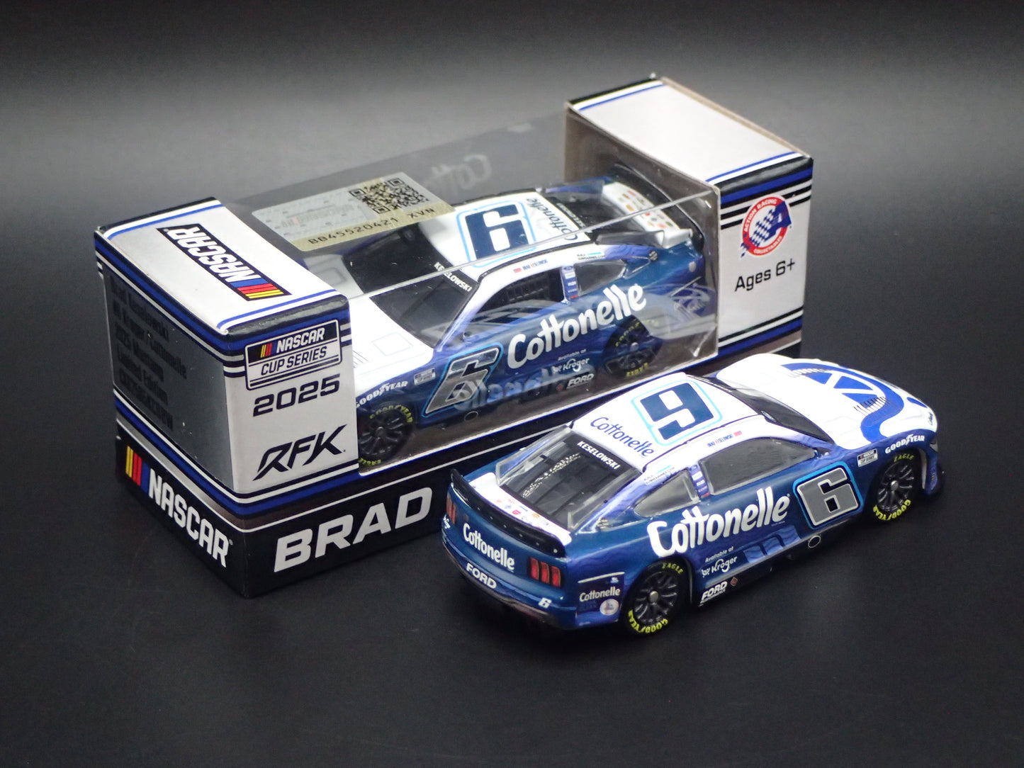 2025 25 FORD MUSTANG #6 BRAD KESELOWSKI KROGER/ COTTONELLE NASCAR 1:64 DIECAST CAR