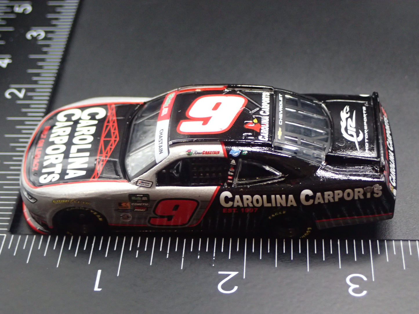 2026 CHEVROLET 9 ROSS CHASTAIN CAROLINA CARPORTS NASCAR 1:64 SCALE DIECAST CAR