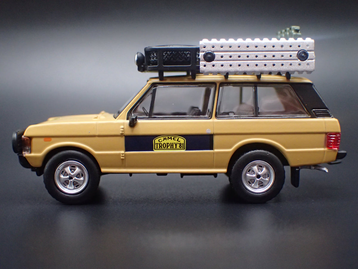 1970-1994 RANGE ROVER CAMEL TROPHY 1981 1/64 SCALE DIORAMA DIECAST MODEL CAR