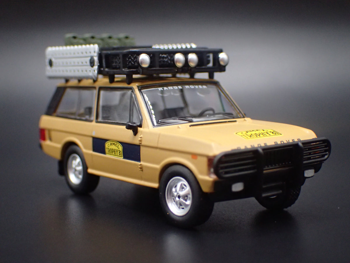1970-1994 RANGE ROVER CAMEL TROPHY 1981 1/64 SCALE DIORAMA DIECAST MODEL CAR