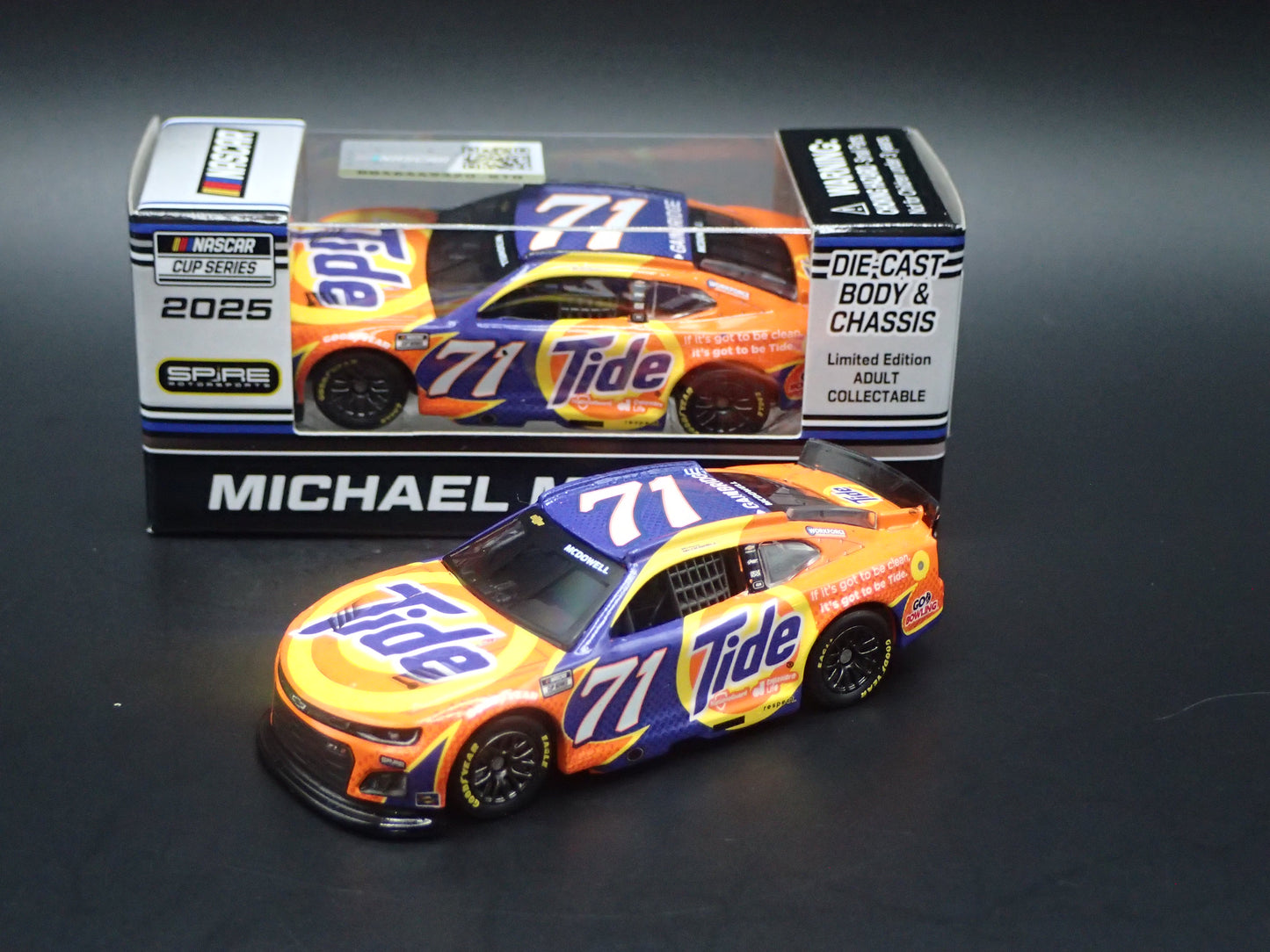 2025 25 CHEVROLET #71 MICHAEL MCDOWELL TIDE NASCAR 1:64 SCALE DIECAST MODEL CAR