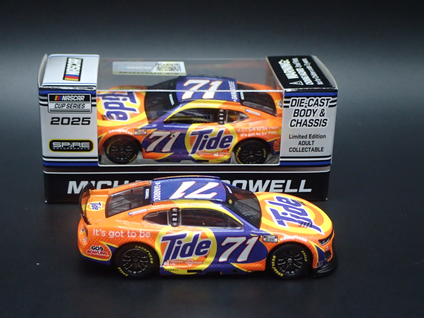 2025 25 CHEVROLET #71 MICHAEL MCDOWELL TIDE NASCAR 1:64 SCALE DIECAST MODEL CAR