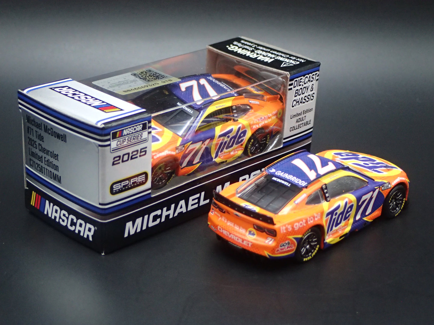 2025 25 CHEVROLET #71 MICHAEL MCDOWELL TIDE NASCAR 1:64 SCALE DIECAST MODEL CAR