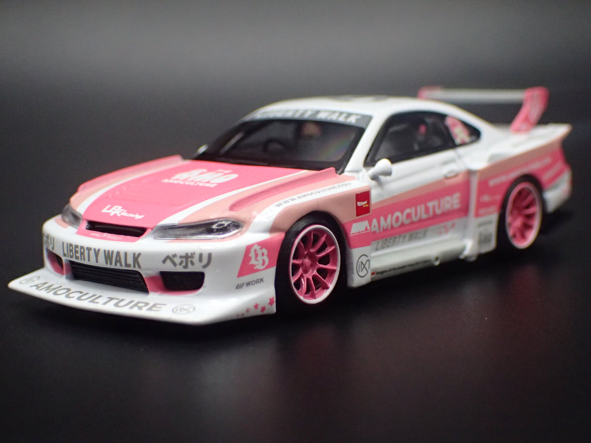 NISSAN S15 SILVIA LB SUPER SILHOUTTE LIBERTY WALK 1:64 SCALE DIECAST MODEL CAR