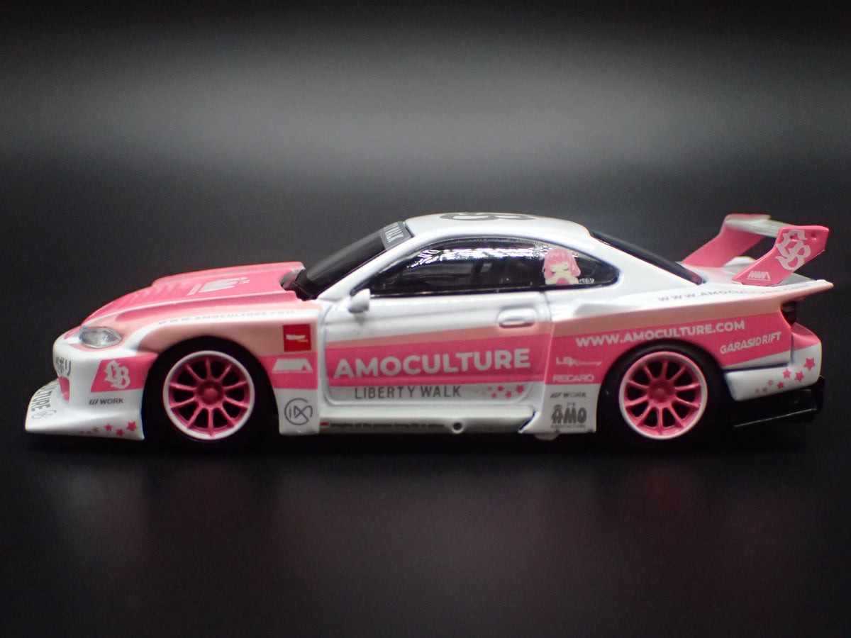 NISSAN S15 SILVIA LB SUPER SILHOUTTE LIBERTY WALK 1:64 SCALE DIECAST MODEL CAR