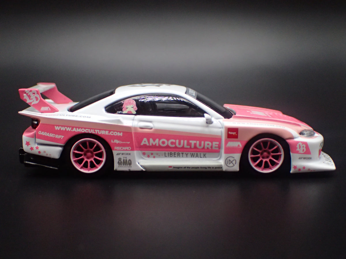 NISSAN S15 SILVIA LB SUPER SILHOUTTE LIBERTY WALK 1:64 SCALE DIECAST MODEL CAR