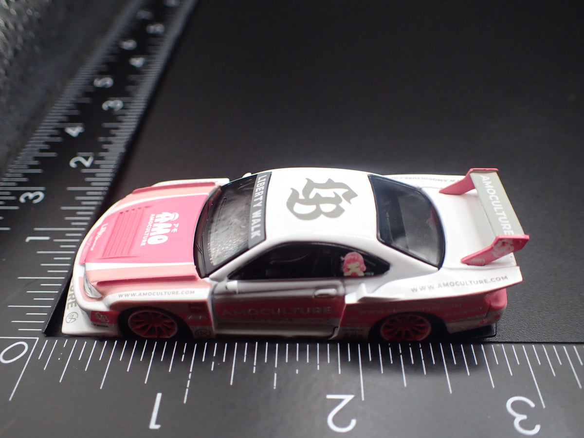 NISSAN S15 SILVIA LB SUPER SILHOUTTE LIBERTY WALK 1:64 SCALE DIECAST MODEL CAR