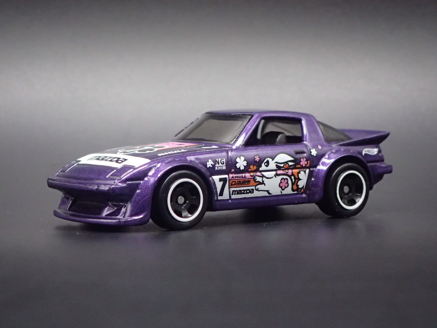 1978-1985 MAZDA RX7 JDM PURPLE 1:64 SCALE COLLECTIBLE DIORAMA DIECAST MODEL CAR
