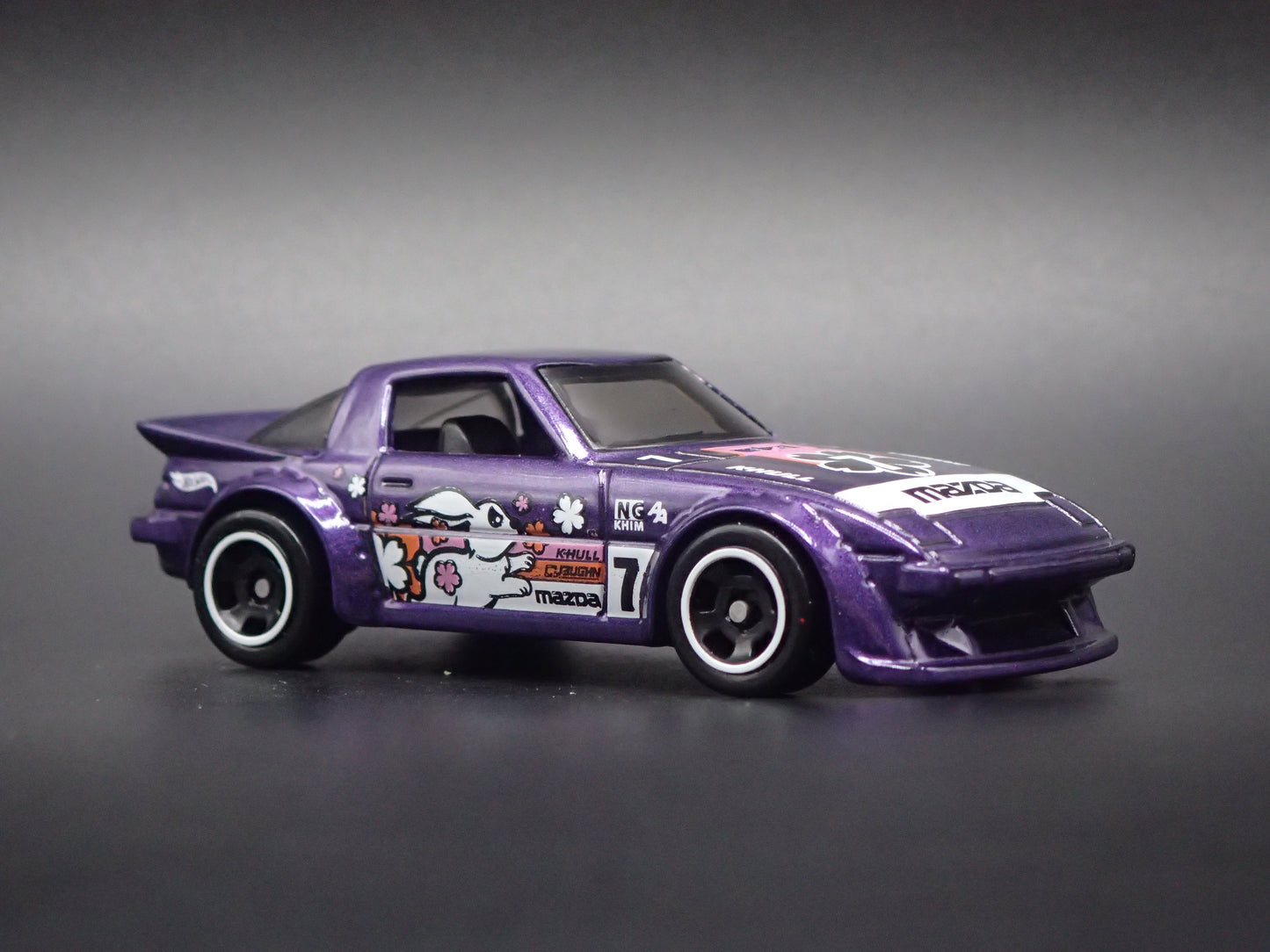 1978-1985 MAZDA RX7 JDM PURPLE 1:64 SCALE COLLECTIBLE DIORAMA DIECAST MODEL CAR