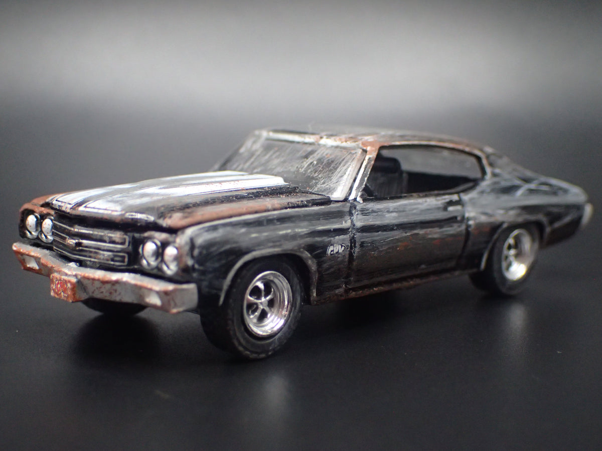 1970 70 CHEVY CHEVROLET CHEVELLE BARN FIND 1:64 SCALE DIORAMA DIECAST MODEL CAR