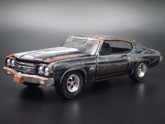 1970 70 CHEVY CHEVROLET CHEVELLE BARN FIND 1:64 SCALE DIORAMA DIECAST MODEL CAR
