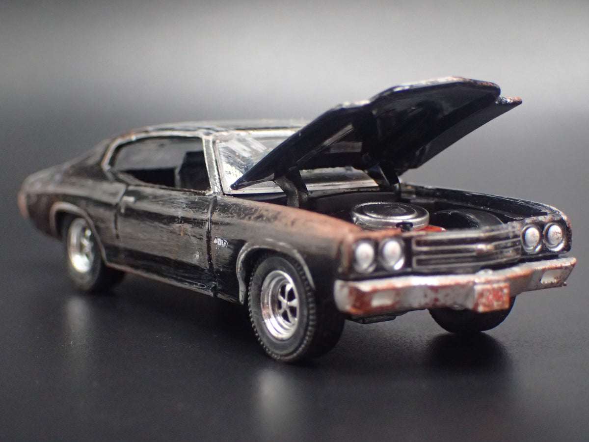 1970 70 CHEVY CHEVROLET CHEVELLE BARN FIND 1:64 SCALE DIORAMA DIECAST MODEL CAR