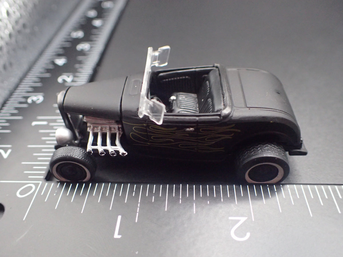 1932 32 FORD HIBOY HOT ROD BLACK 1/64 SCALE COLLECTIBLE DIECAST MODEL CAR