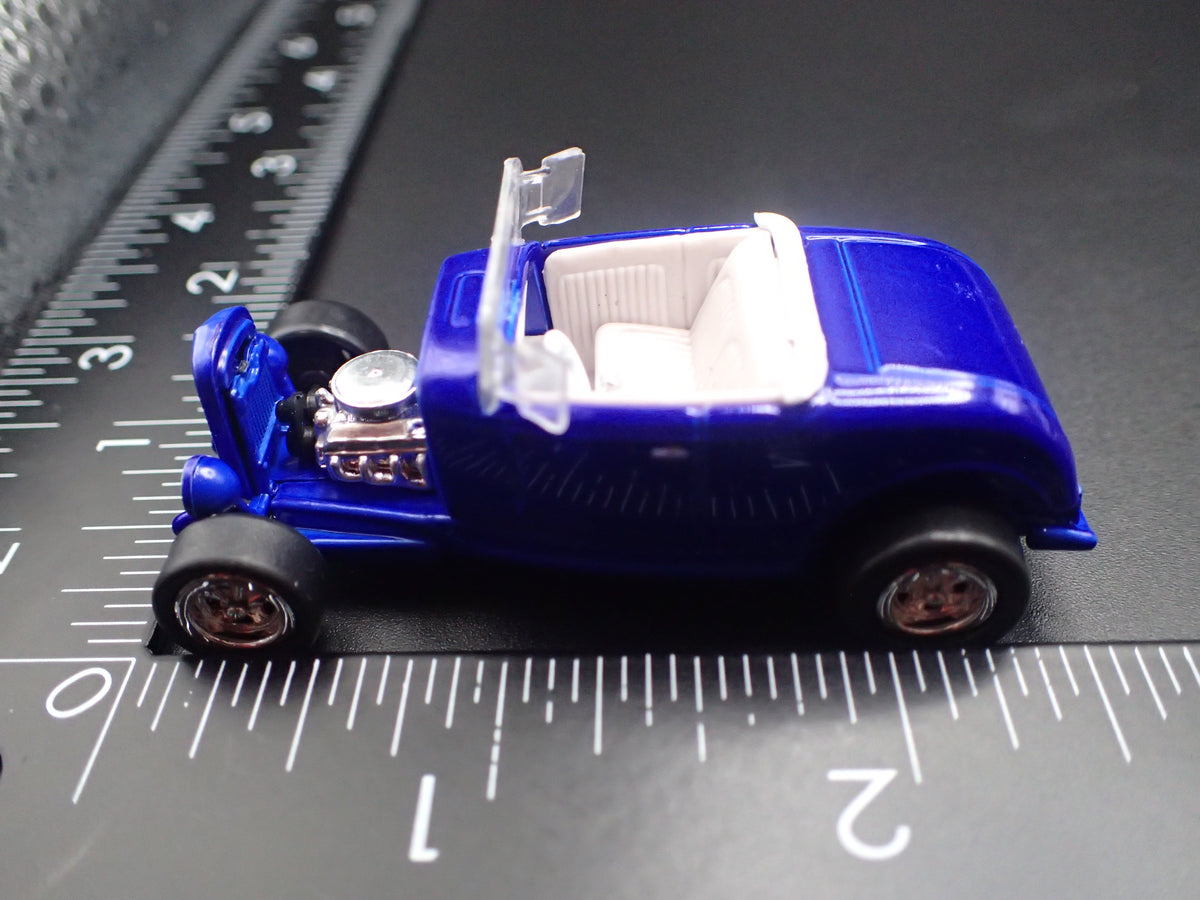 1932 32 FORD HIBOY HOT ROD BLUE 1/64 SCALE COLLECTIBLE DIECAST MODEL CAR