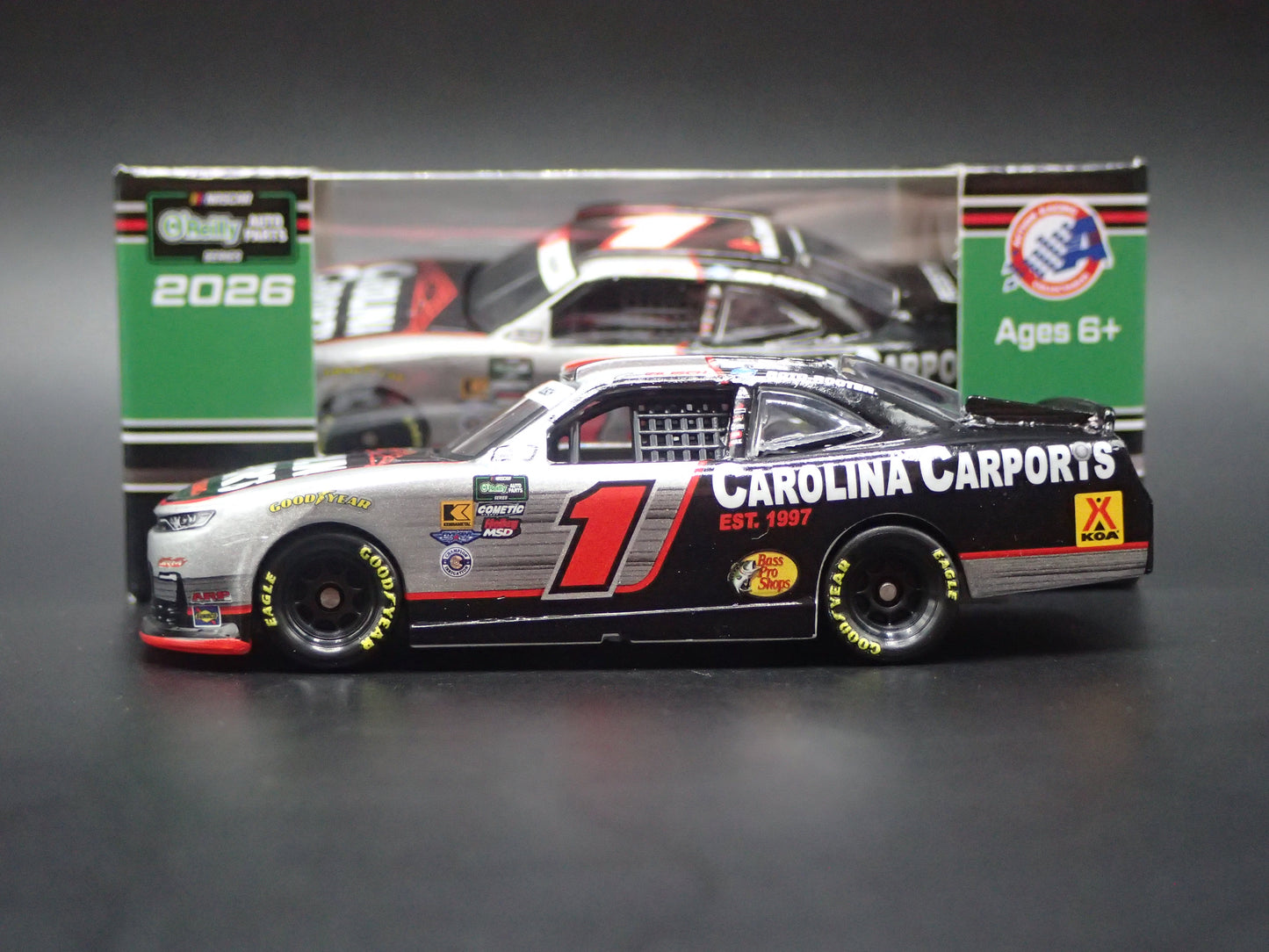 2026 CHEVROLET 1 CONNOR ZILISCH CAROLINA CARPORTS NASCAR 1:64 SCALE DIECAST CAR