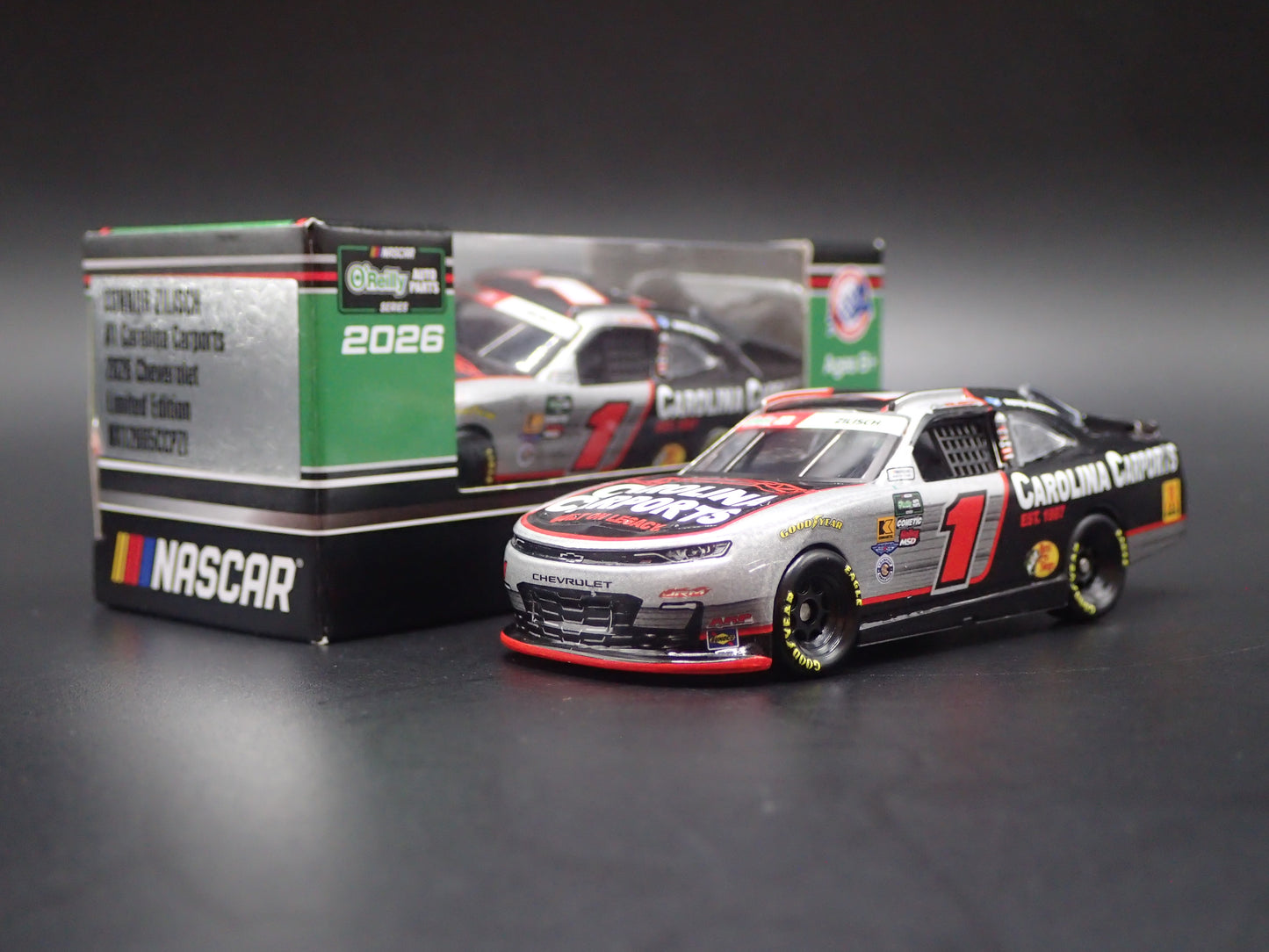 2026 CHEVROLET 1 CONNOR ZILISCH CAROLINA CARPORTS NASCAR 1:64 SCALE DIECAST CAR