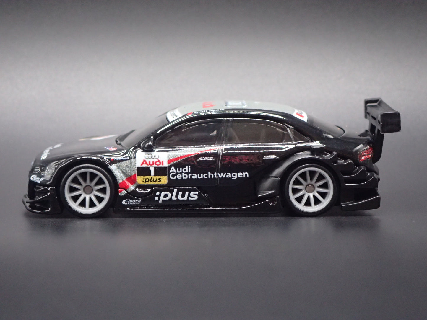 2008-2016 AUDI A4 TOURING CAR BLACK 1/64 SCALE DIORAMA DIECAST MODEL CAR