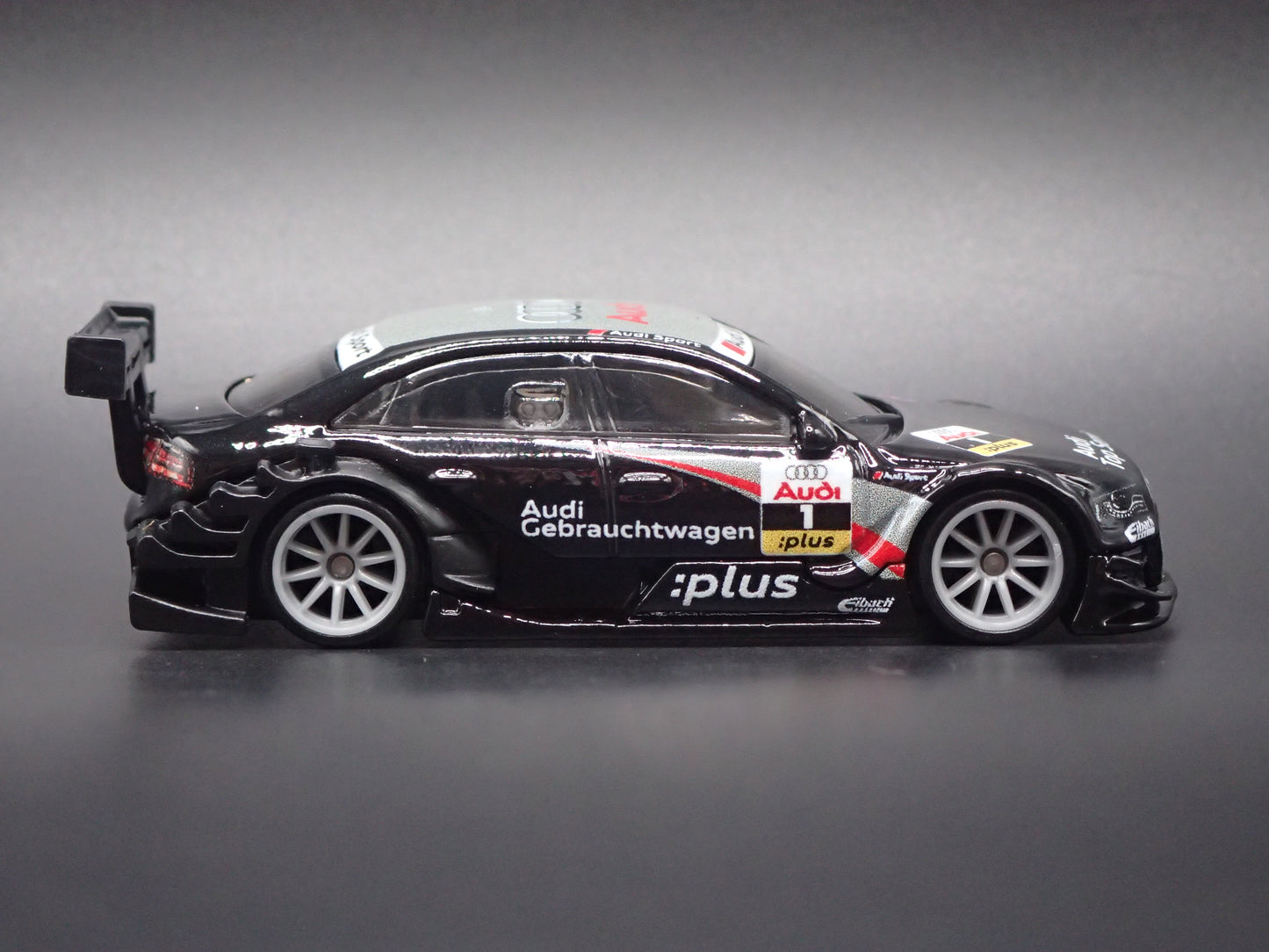 2008-2016 AUDI A4 TOURING CAR BLACK 1/64 SCALE DIORAMA DIECAST MODEL CAR