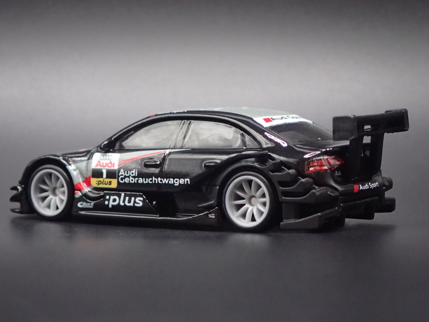 2008-2016 AUDI A4 TOURING CAR BLACK 1/64 SCALE DIORAMA DIECAST MODEL CAR