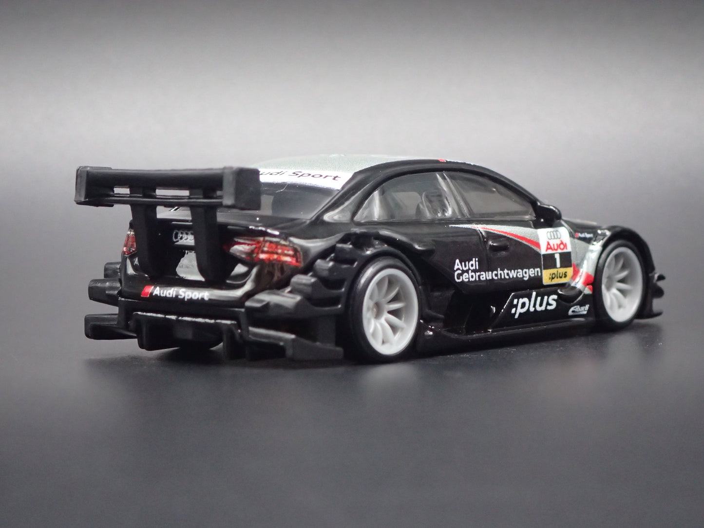 2008-2016 AUDI A4 TOURING CAR BLACK 1/64 SCALE DIORAMA DIECAST MODEL CAR