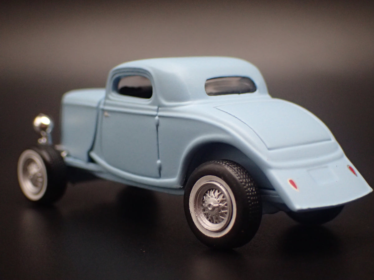 1934 34 FORD COUPE HOT ROD BLUE 1:64 SCALE COLLECTIBLE DIORAMA DIECAST MODEL CAR