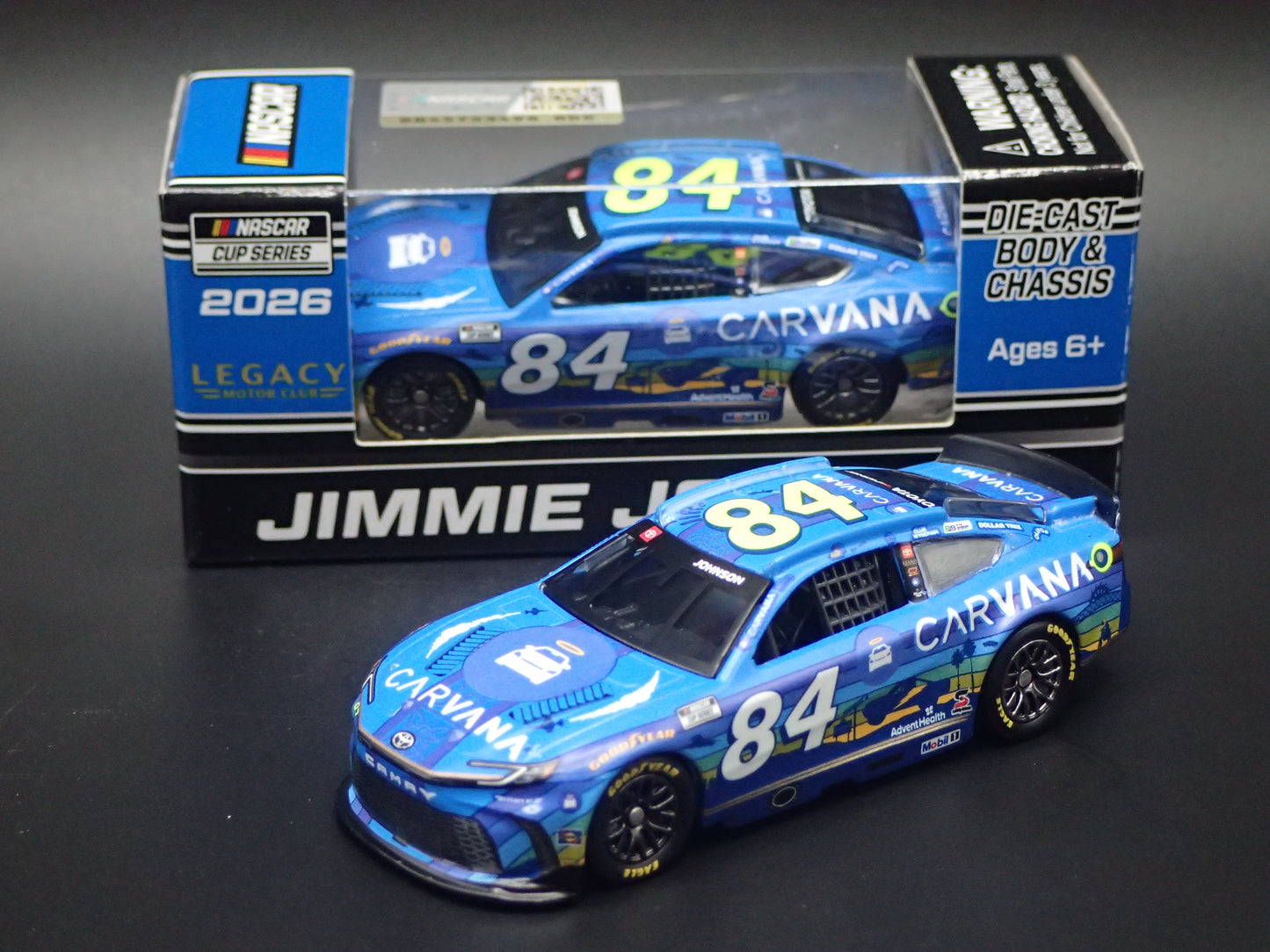 2026 26 TOYOTA CAMRY #84 JIMMIE JOHNSON CARVANA NASCAR 1:64 SCALE DIECAST CAR