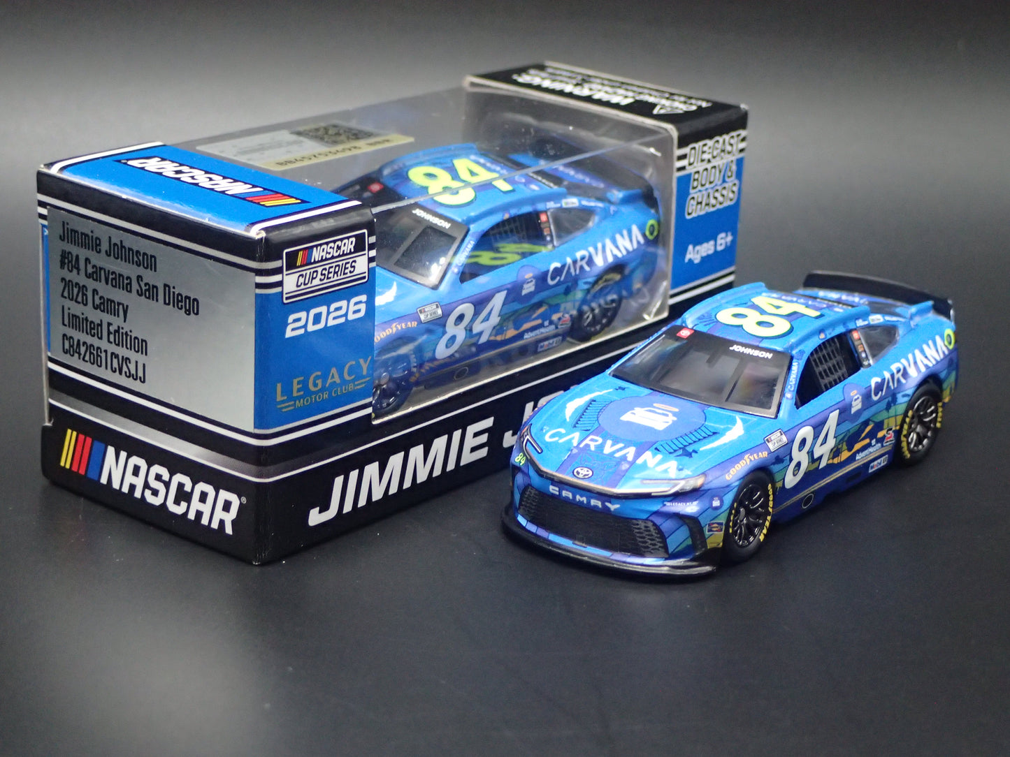 2026 26 TOYOTA CAMRY #84 JIMMIE JOHNSON CARVANA NASCAR 1:64 SCALE DIECAST CAR