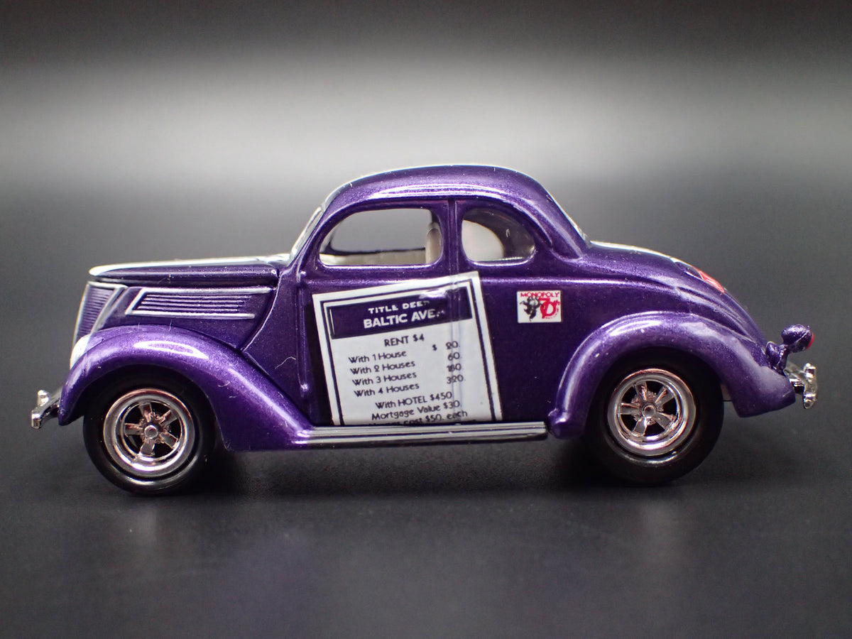 1937 37 FORD COUPE MONOPOLY PURPLE 1:64 SCALE COLLECTIBLE DIECAST MODEL CAR
