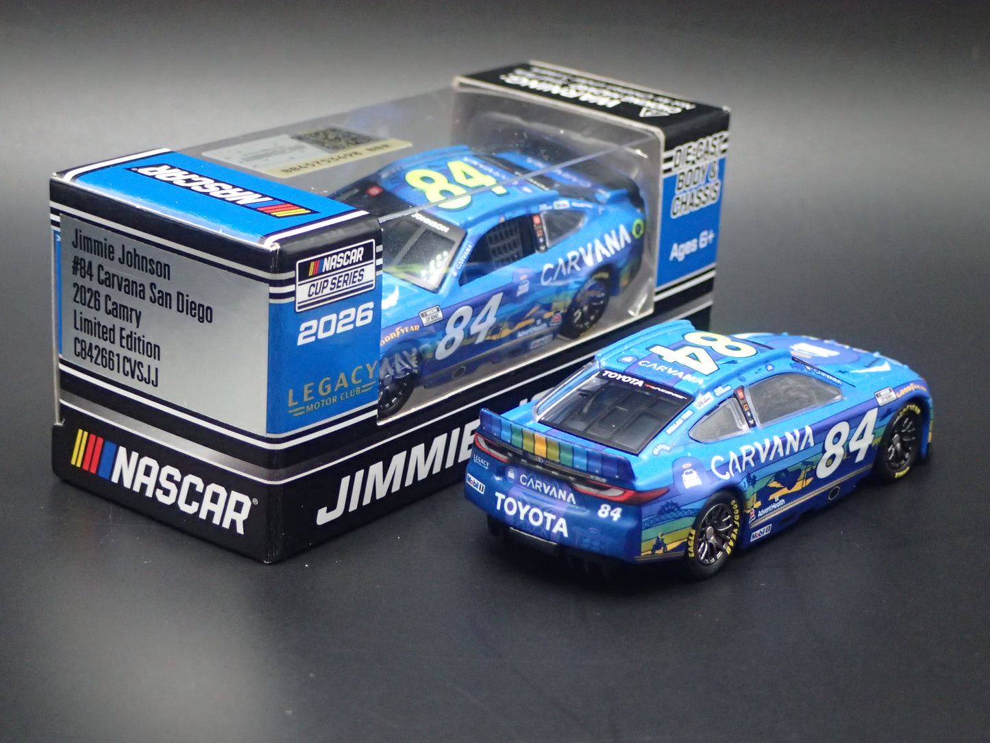 2026 26 TOYOTA CAMRY #84 JIMMIE JOHNSON CARVANA NASCAR 1:64 SCALE DIECAST CAR
