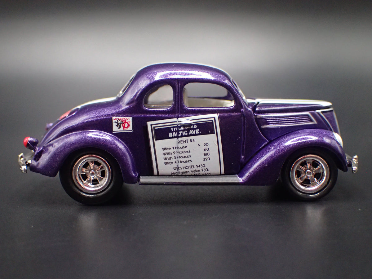 1937 37 FORD COUPE MONOPOLY PURPLE 1:64 SCALE COLLECTIBLE DIECAST MODEL CAR